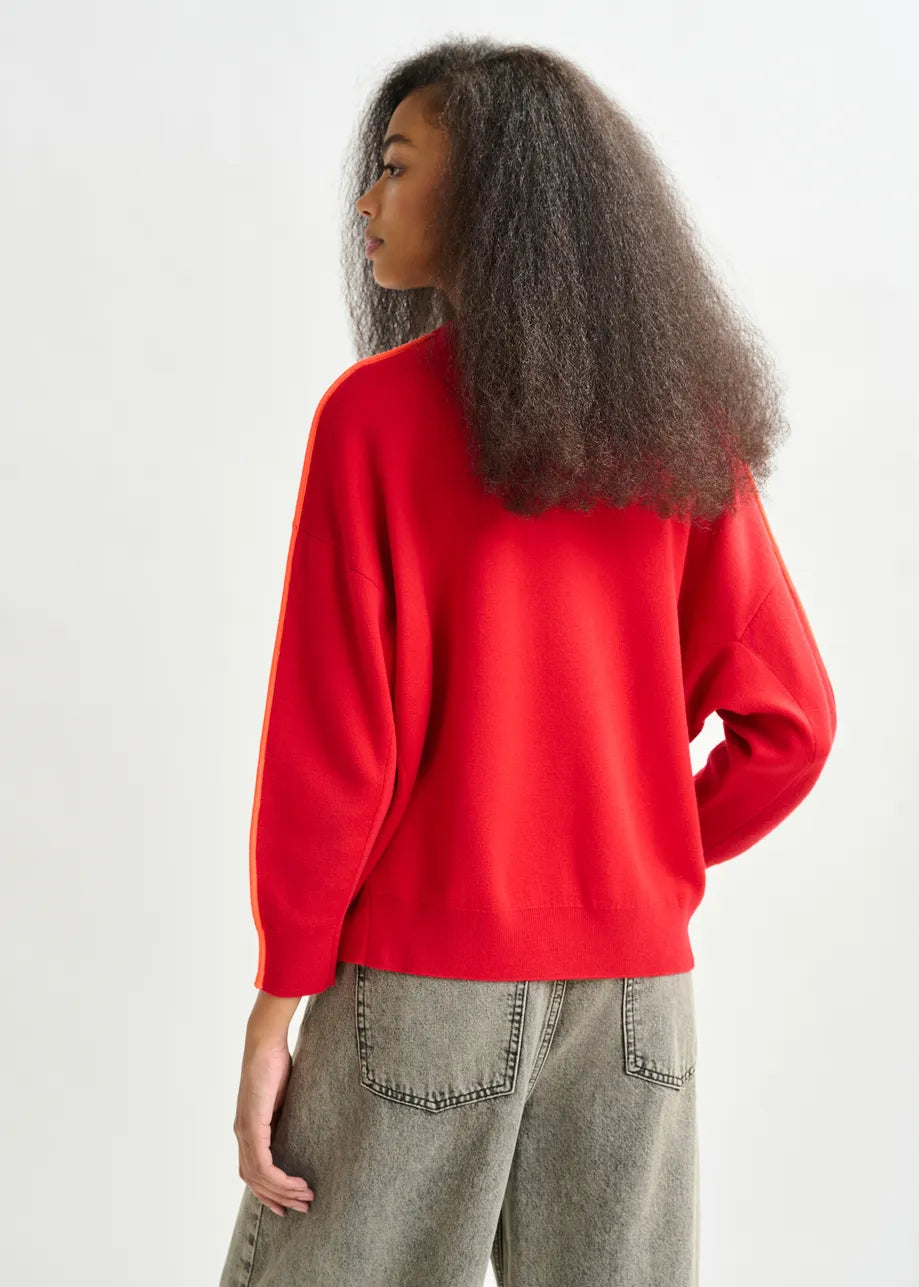 Essentiel antwerp iruby knitted sweater with fitted waist