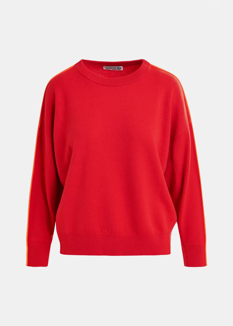 Essentiel antwerp iruby knitted sweater with fitted waist