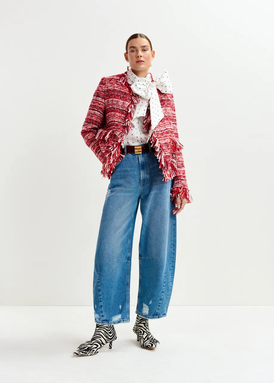 Essentiel antwerp iskra fringed boucle jacket Jackets