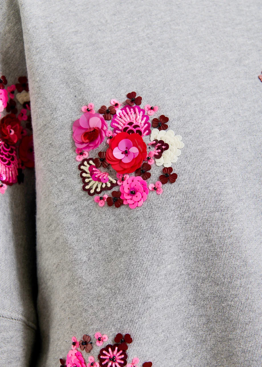 Essentiel antwerp itro embroidered sweater - grey Sweater