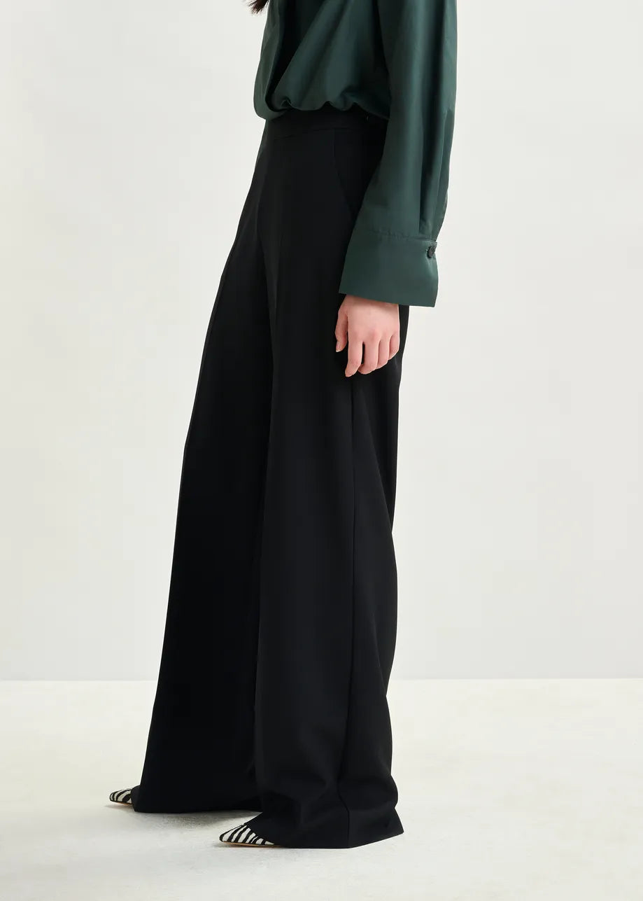 Essentiel antwerp izi wide leg trousers - black Trousers