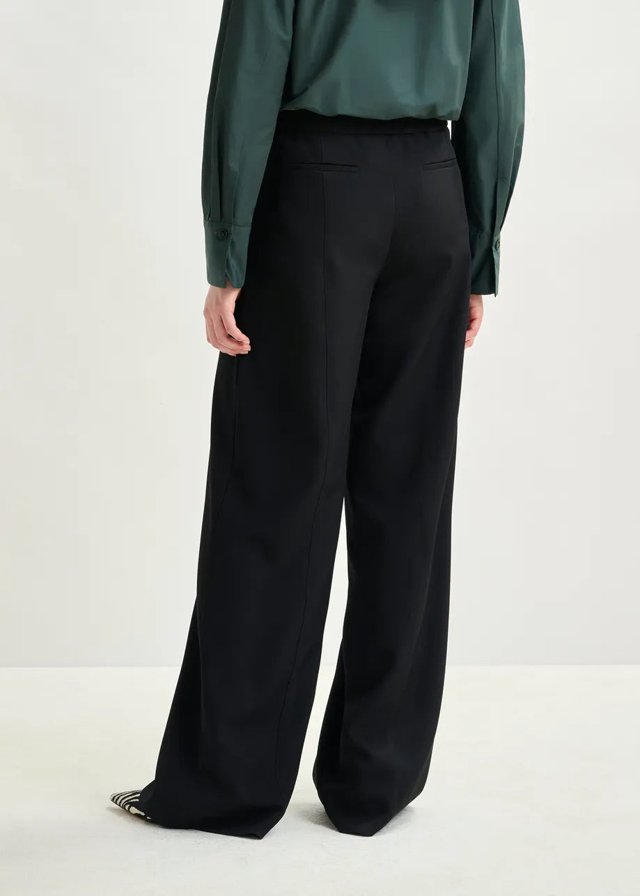 Essentiel antwerp izi wide leg trousers - black Trousers