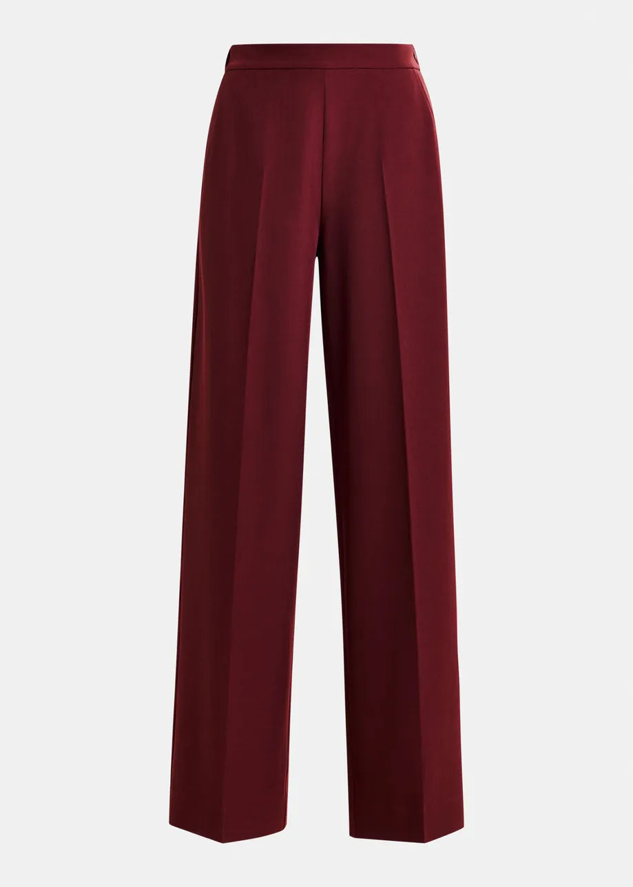Essentiel antwerp izi wide leg trousers - burgundy Trousers