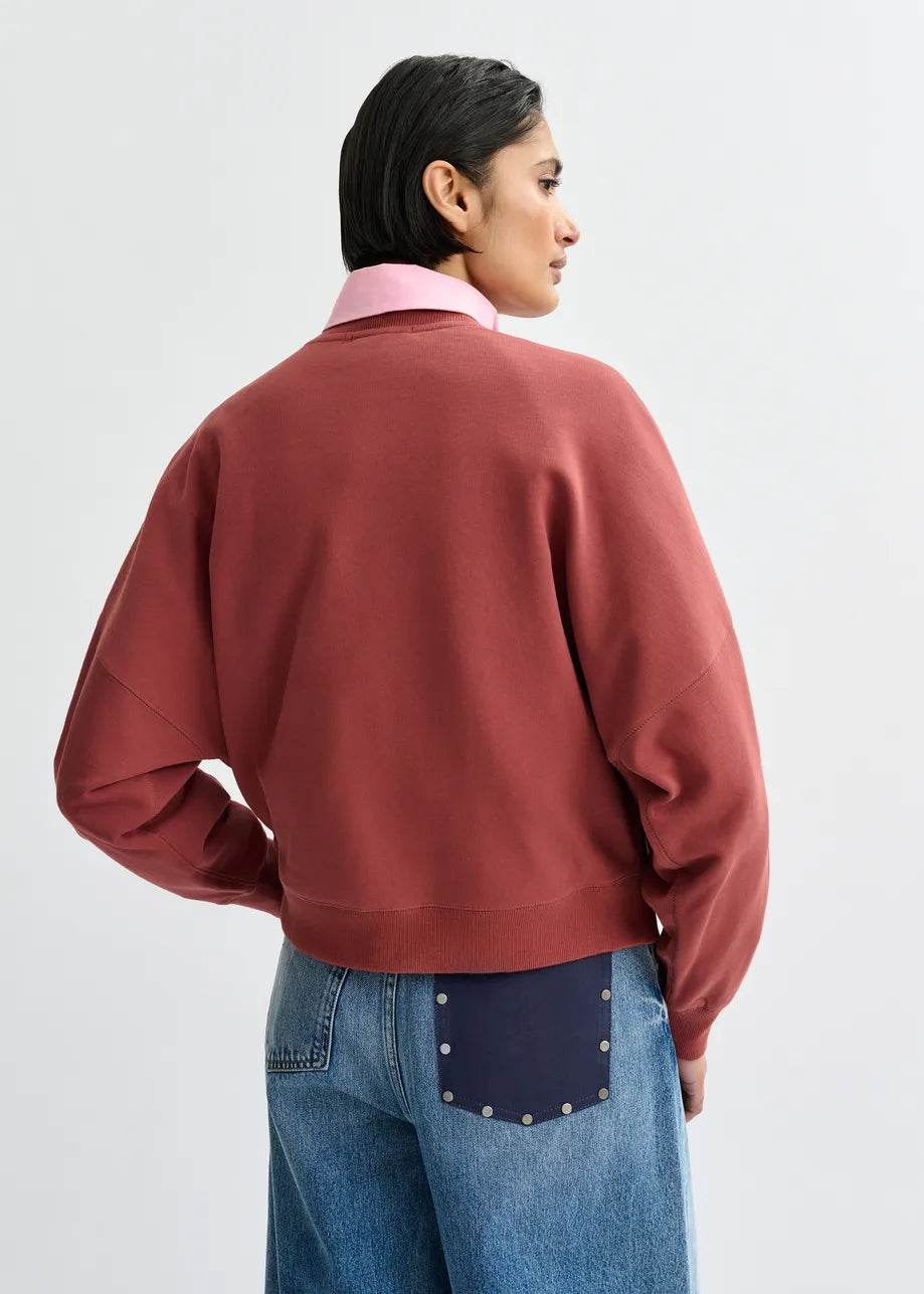 Essentiel antwerp jaga sweatshirt with sequin and bead