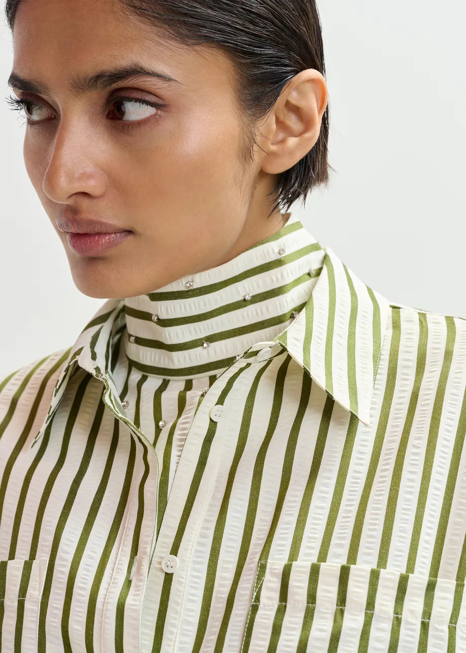 Essentiel antwerp janna striped oversized shirt