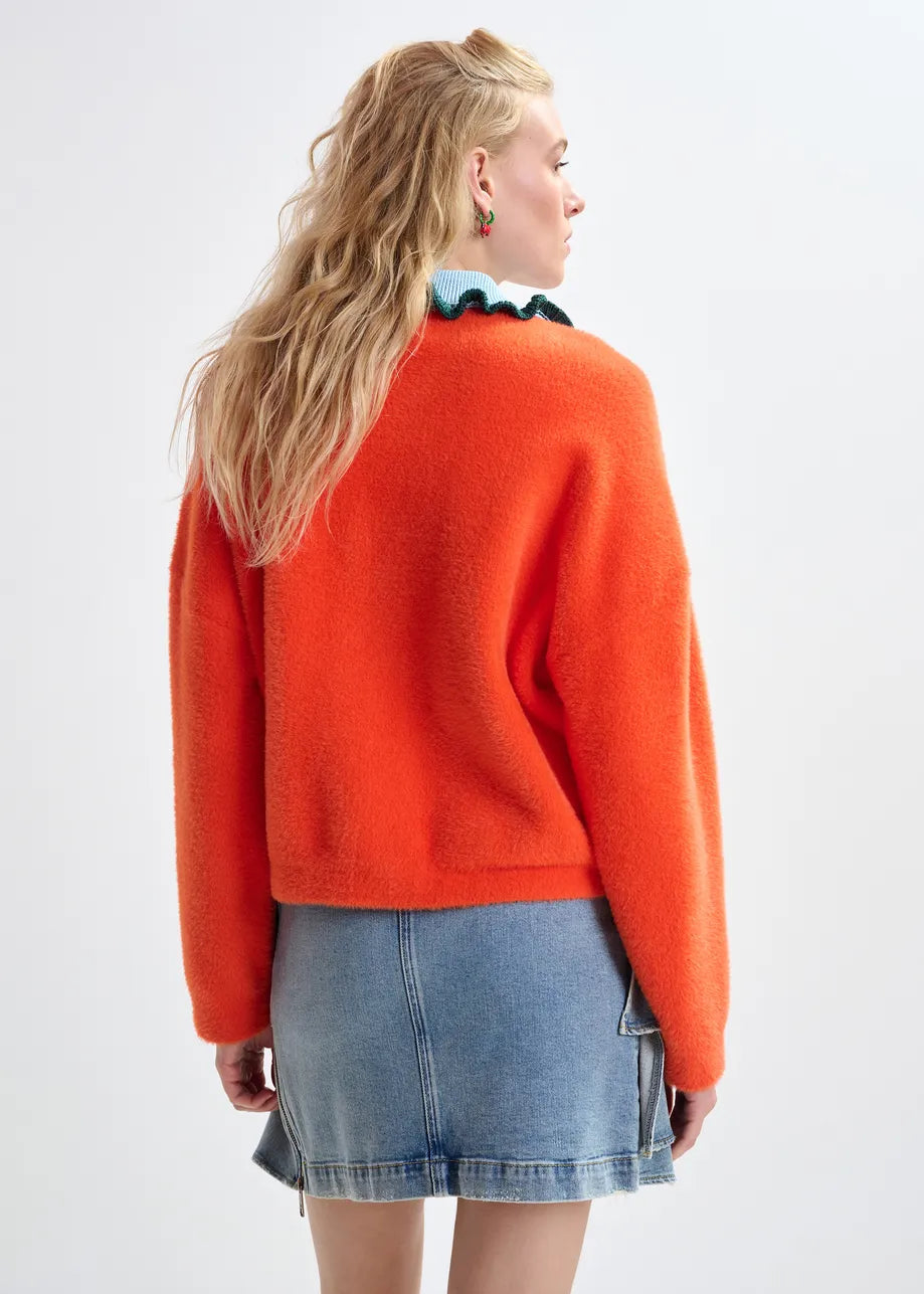 Essentiel antwerp jardener cardigan with contrasting collar