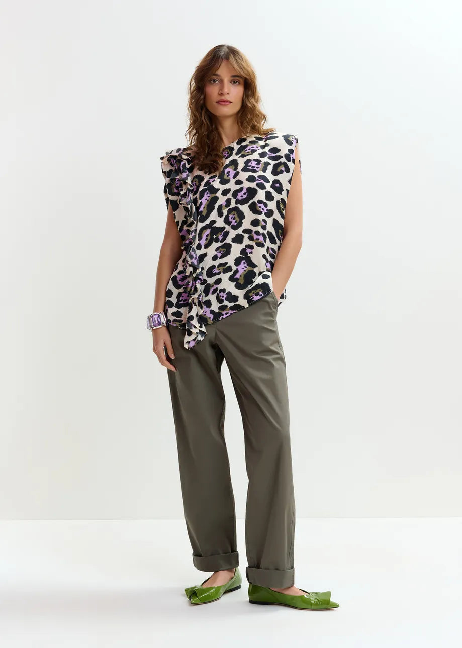 Essentiel antwerp jarne organic cotton-blend pants Trousers