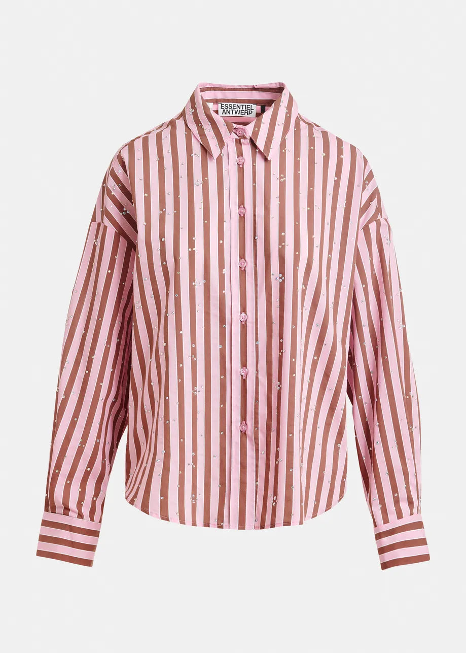 Essentiel antwerp jelief striped cotton-blend shirt