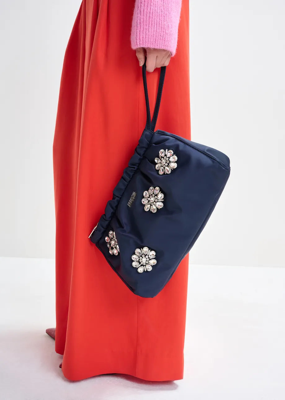 Essentiel antwerp jimone embroidered pouch - navy Bags &