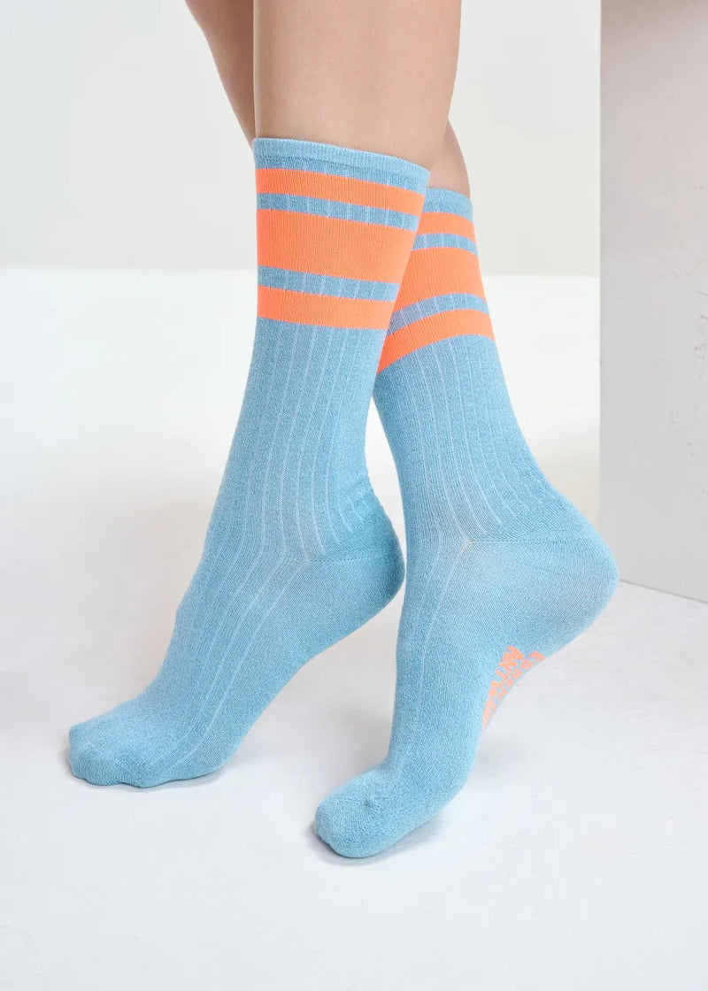 Essentiel antwerp jinnie rib-knitted socks with stripes