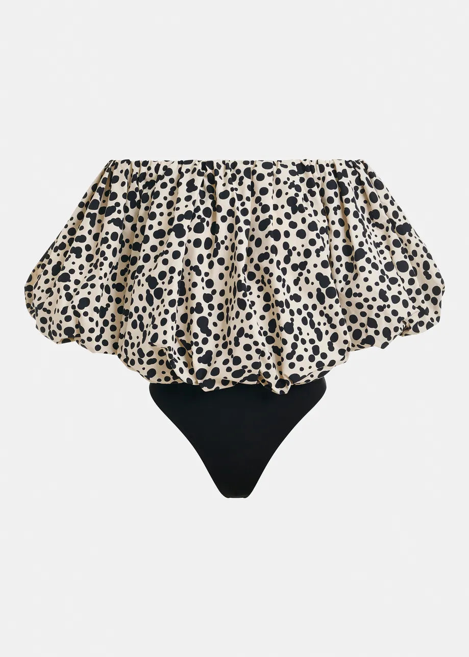 Essentiel antwerp jint gathered bodysuit with puffed