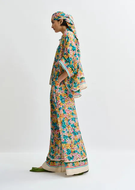 Essentiel antwerp jirt oversized silk-blend floral-print