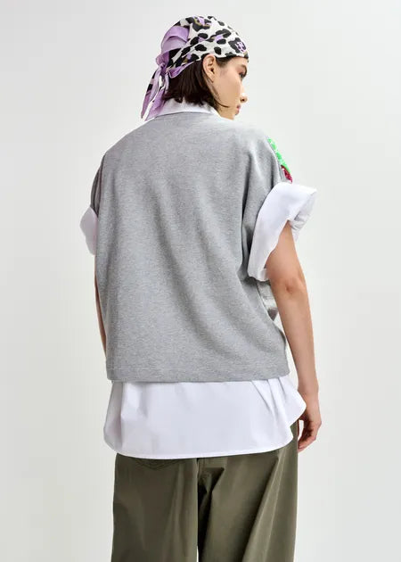 Essentiel antwerp jolies cotton sweatshirt with feather