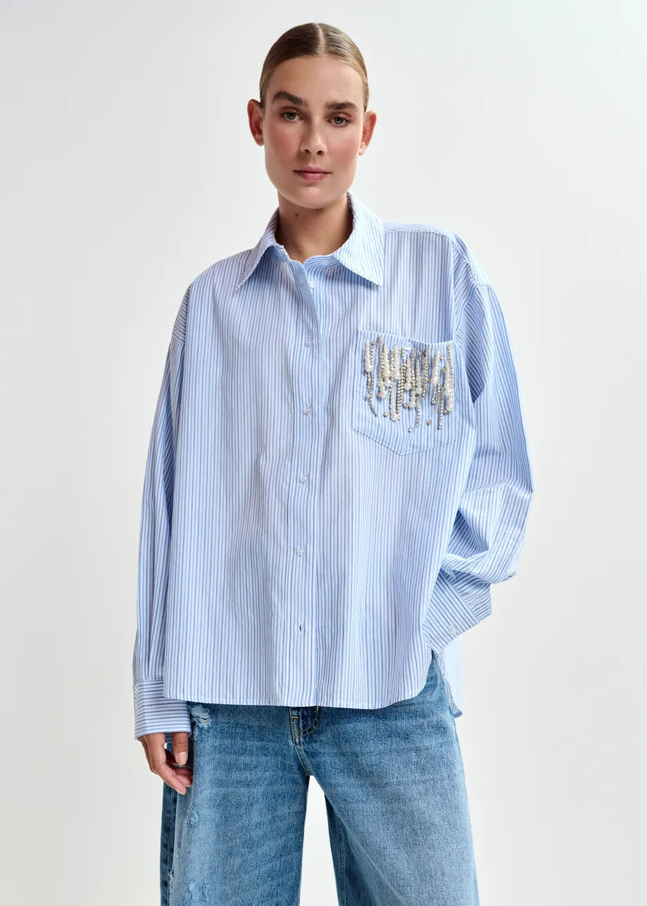 Essentiel antwerp jommeke oversized striped embellished