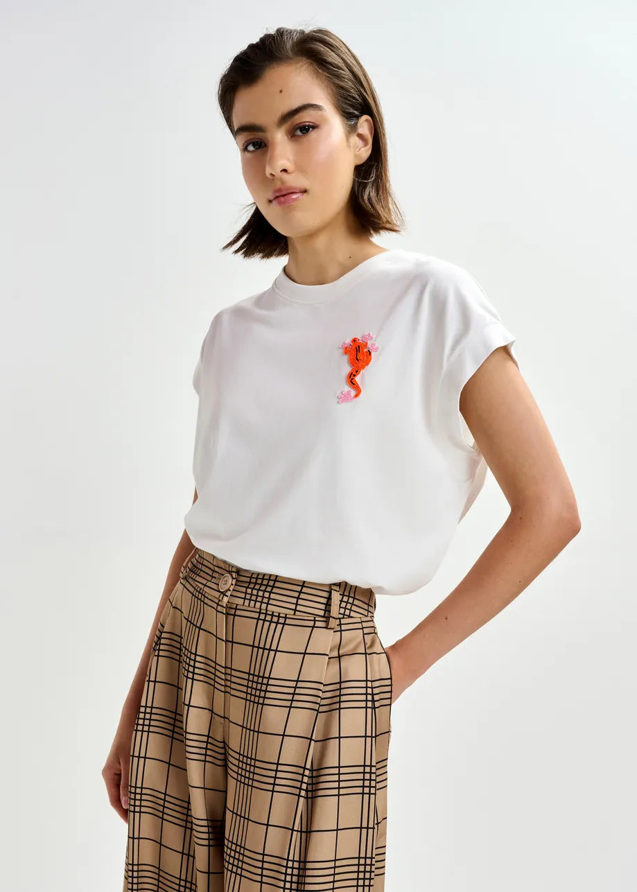 Essentiel antwerp jungala embroidered t-shirt T-shirts