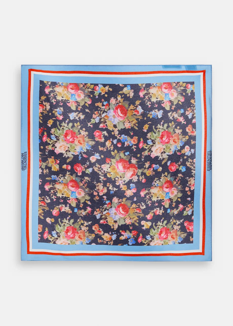 Essentiel antwerp jungle square silk scarf with multicolour