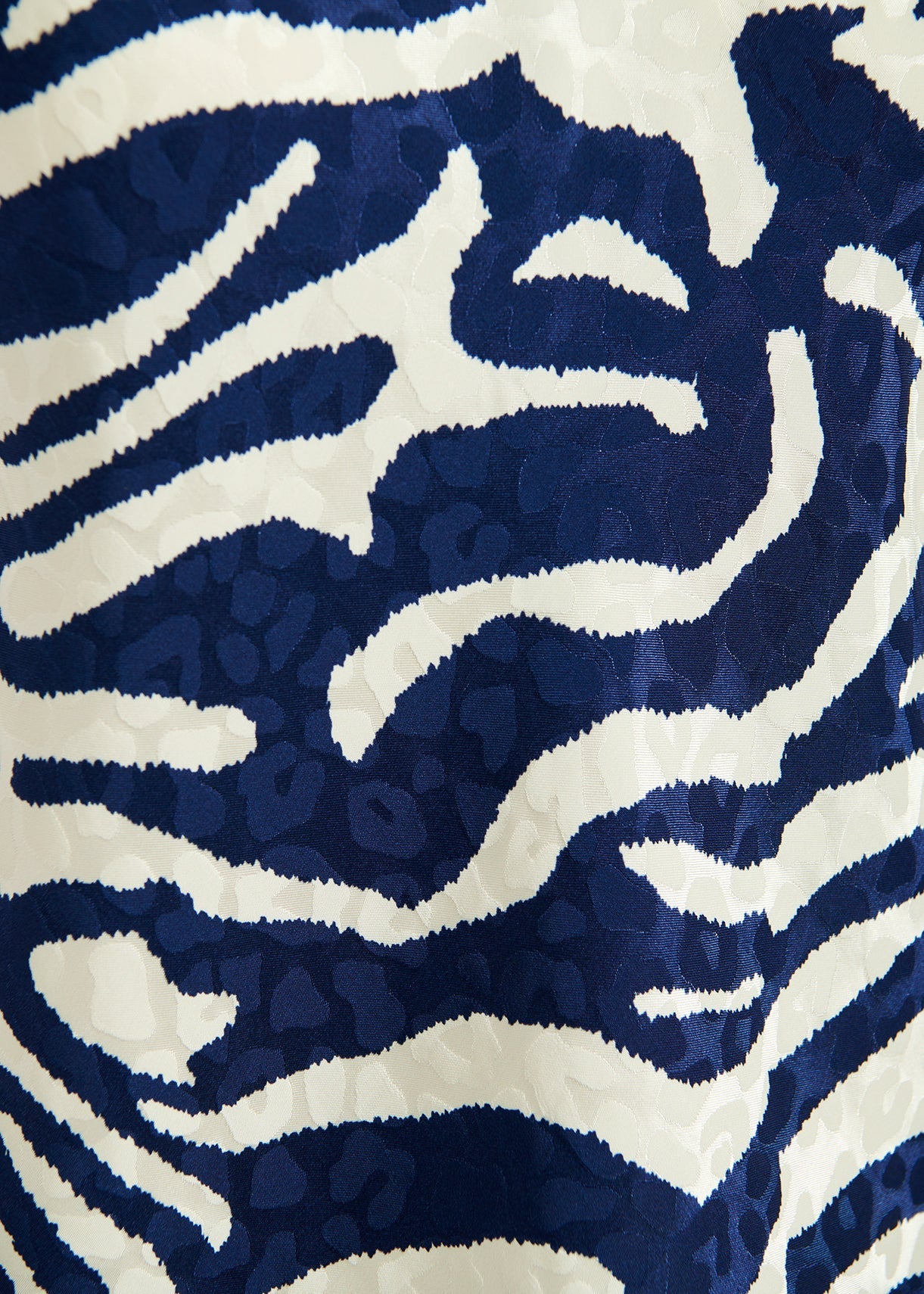 Factory zebra print vest top - navy blue / off - white Tops