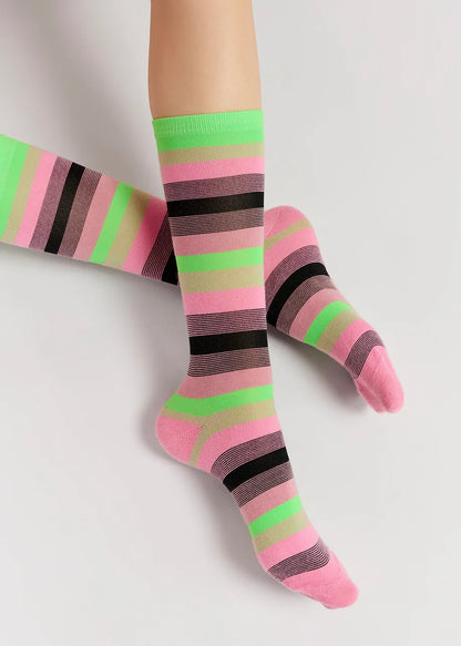 Flogo striped socks - green lizard ESSENTIEL ANTWERP