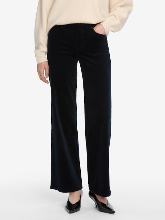 Frame le slim palazzo corduroy navy Jeans Frame