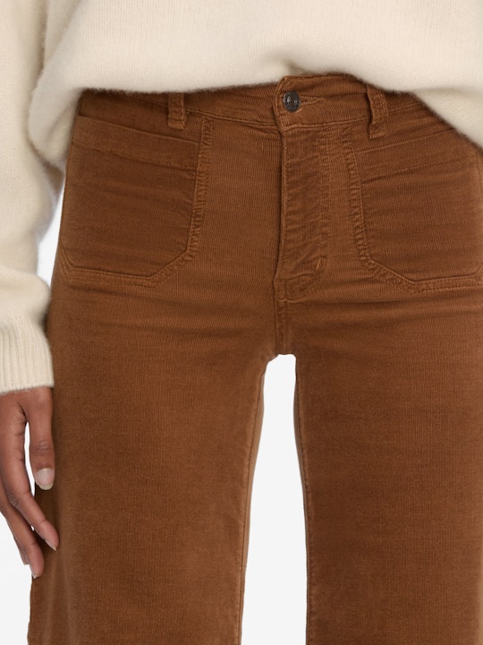 Frame le slim palazzo modernist pocket corduroy maple brown