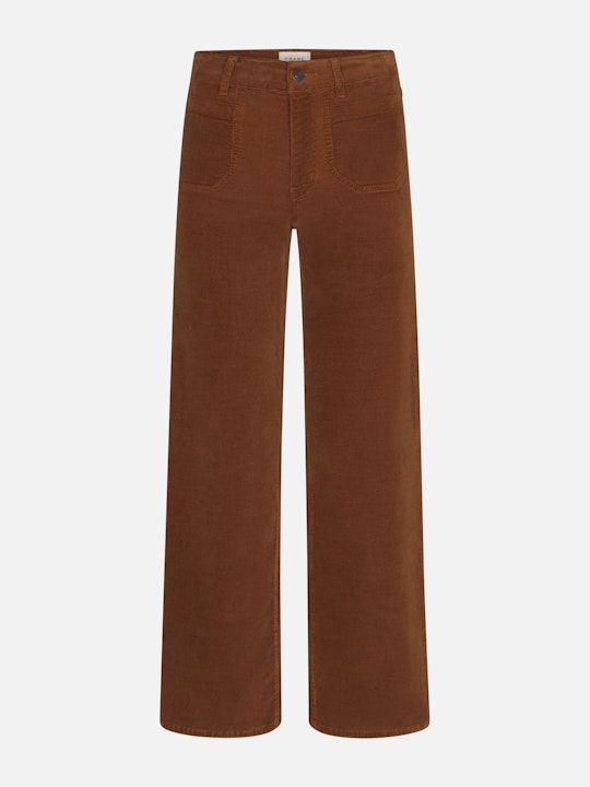 Frame le slim palazzo modernist pocket corduroy maple brown
