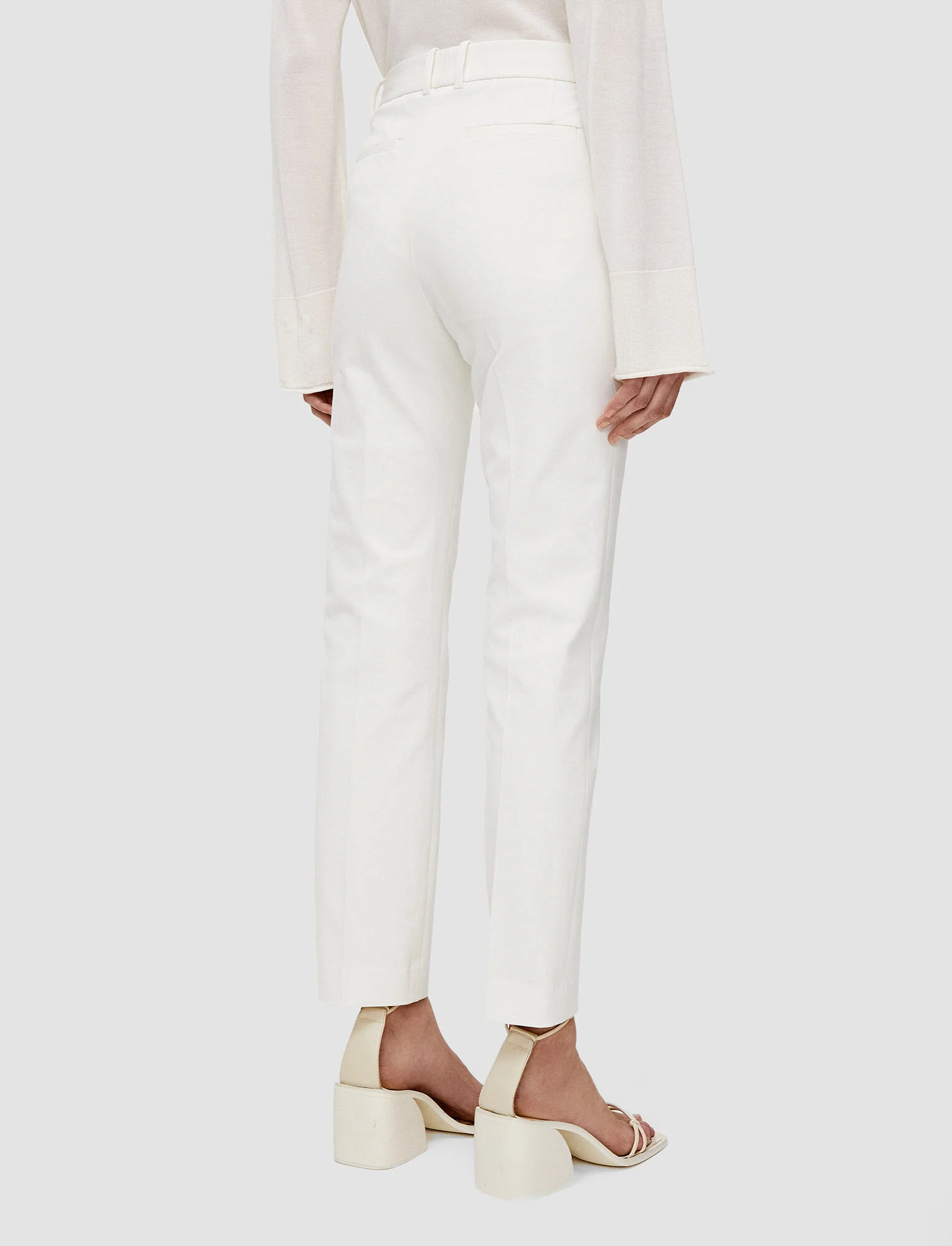 Gabardine stretch coleman trousers - oyster white Trousers