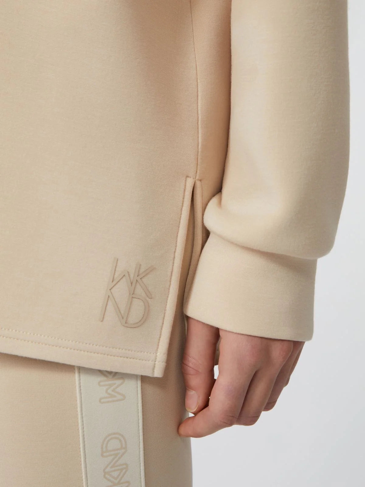 Giallo long scuba jersey sweatshirt - beige Sweater MaxMara