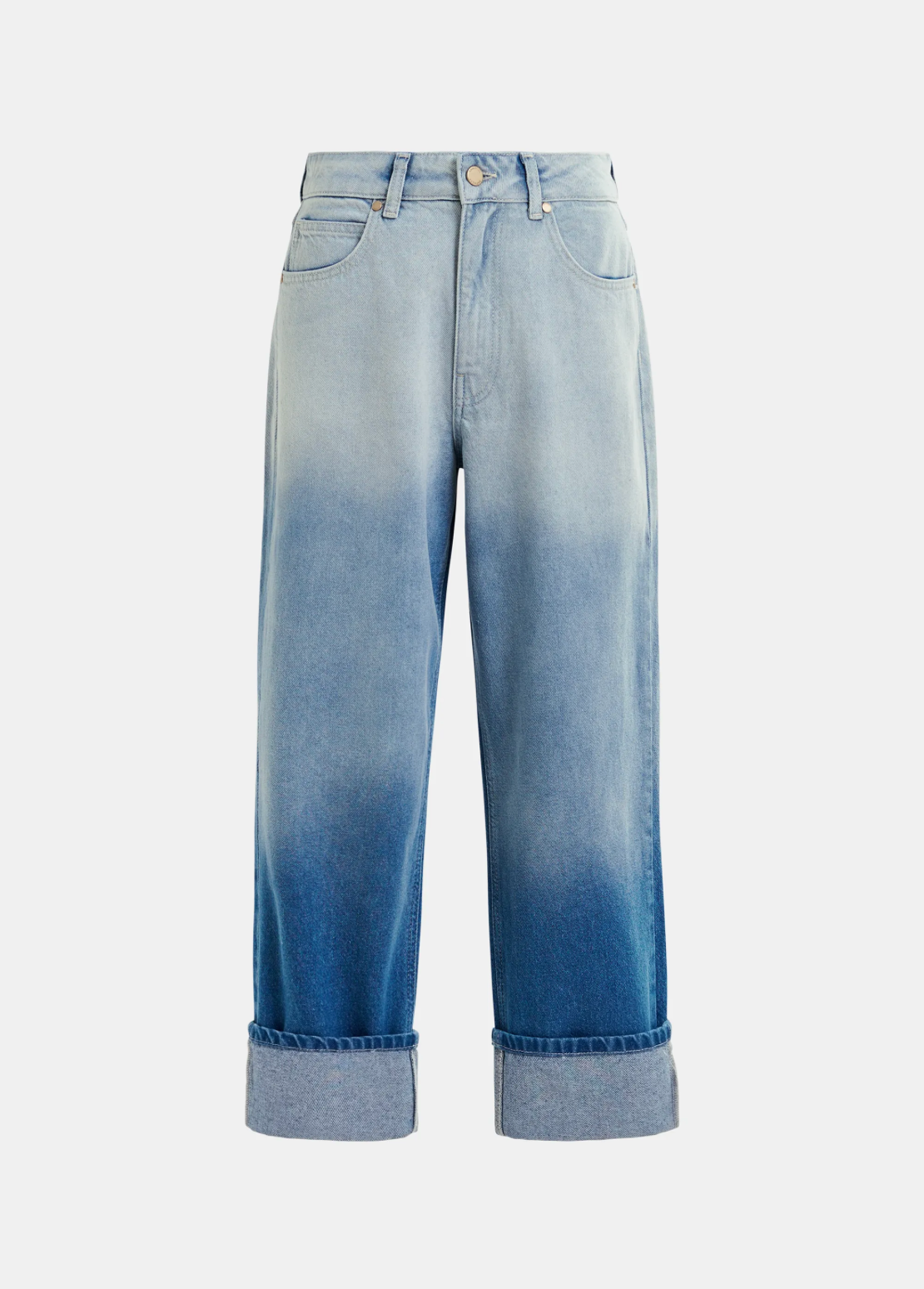 Habille boyfriend jeans with folded cuffs and tie-dye
