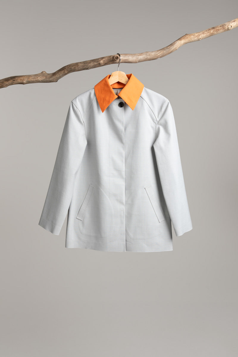 Coat | Grey / Orange – Handmade in Scotland, Hancock Archive