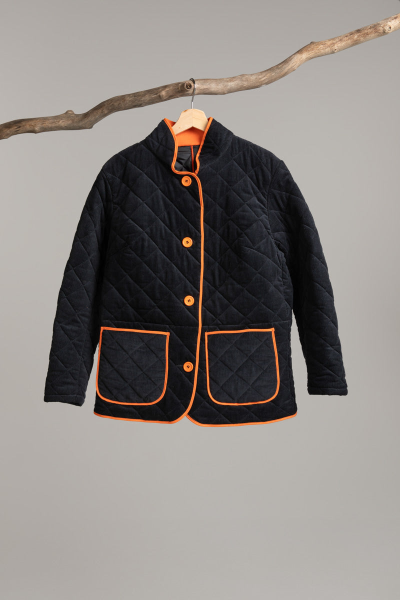 Cord Quilted Jacket With Patch Pockets – Handmade in Scotland, Hancock Archive