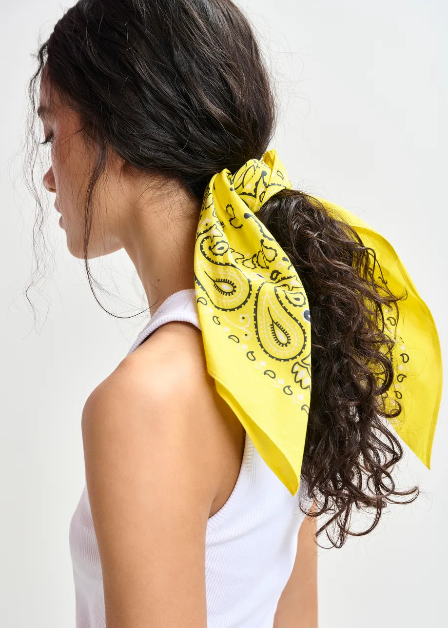Handana bandana print scarf - yellow Scarves Essentiel
