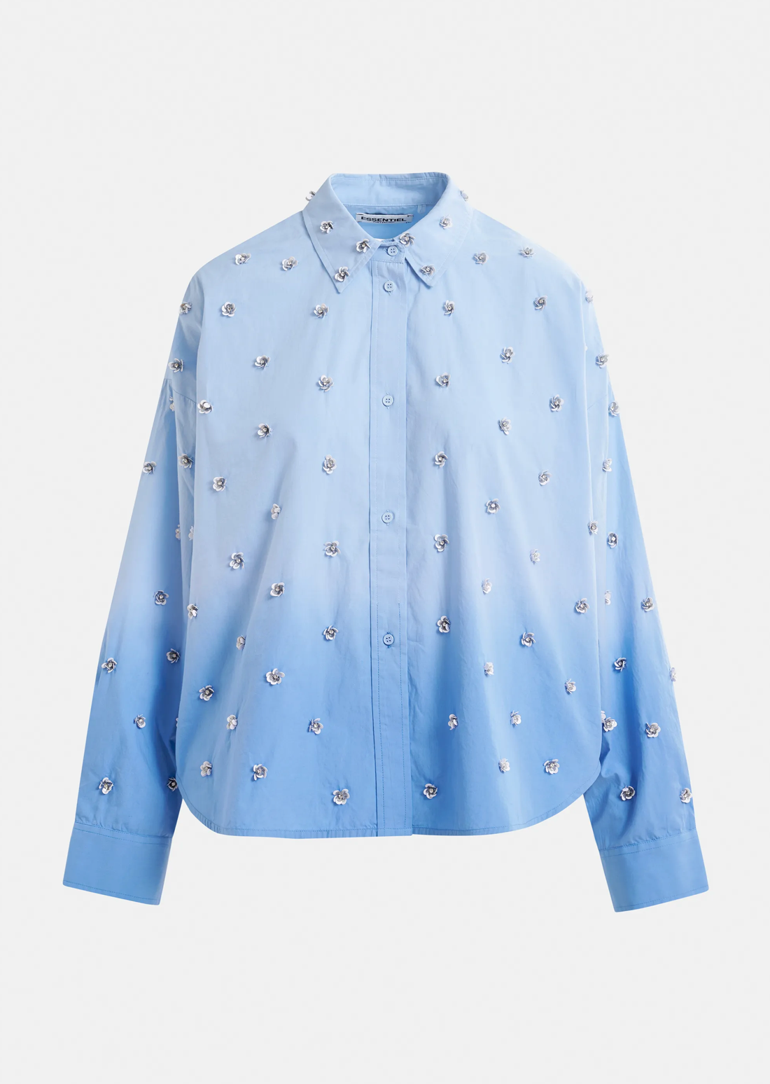 Harkansas ombré shirt with sequin and bead embellishments