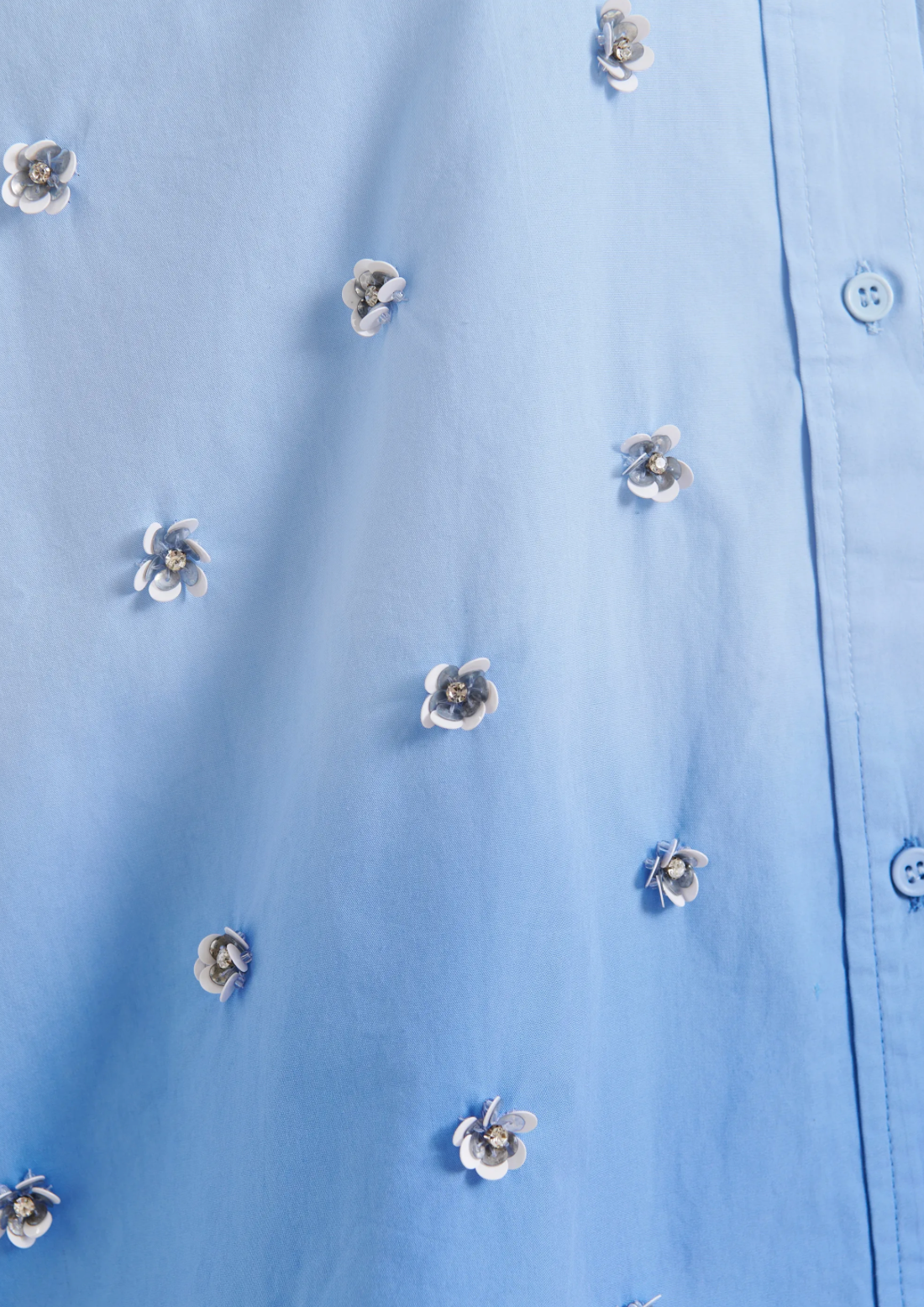 Harkansas ombré shirt with sequin and bead embellishments