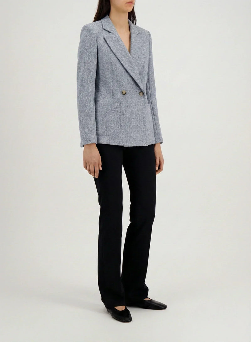 Harris wharf db blazer with shoulder pads bicolour frise