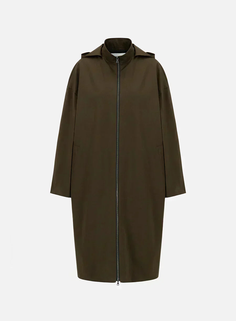 Harris wharf hooded raincoat in light technic Rain Jackets