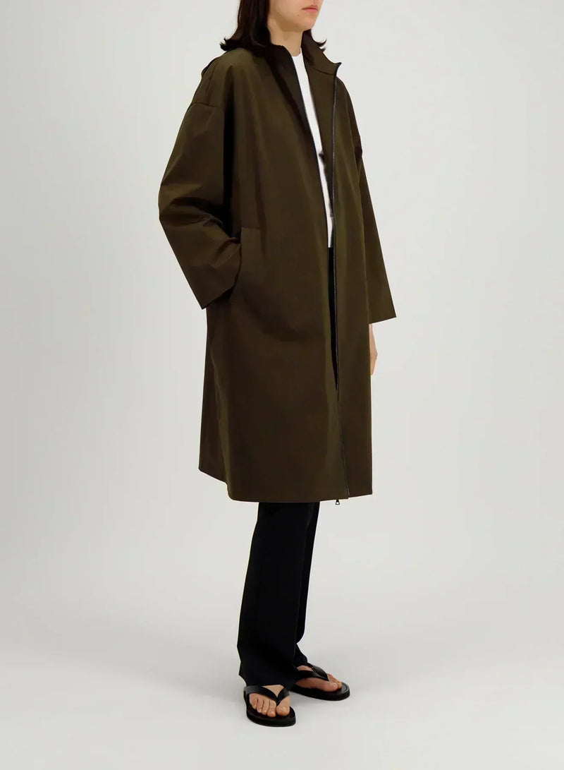 Harris wharf hooded raincoat in light technic Rain Jackets