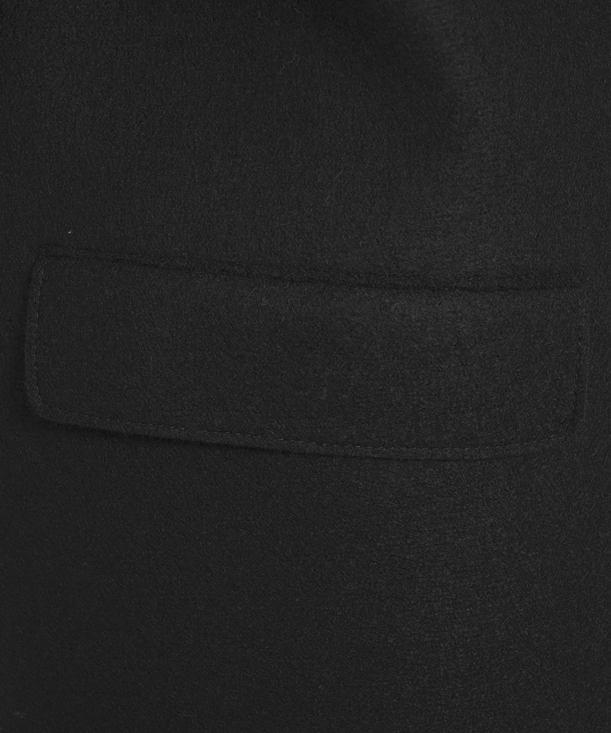 Harris wharf overcoat in pressed wool - black Tailored