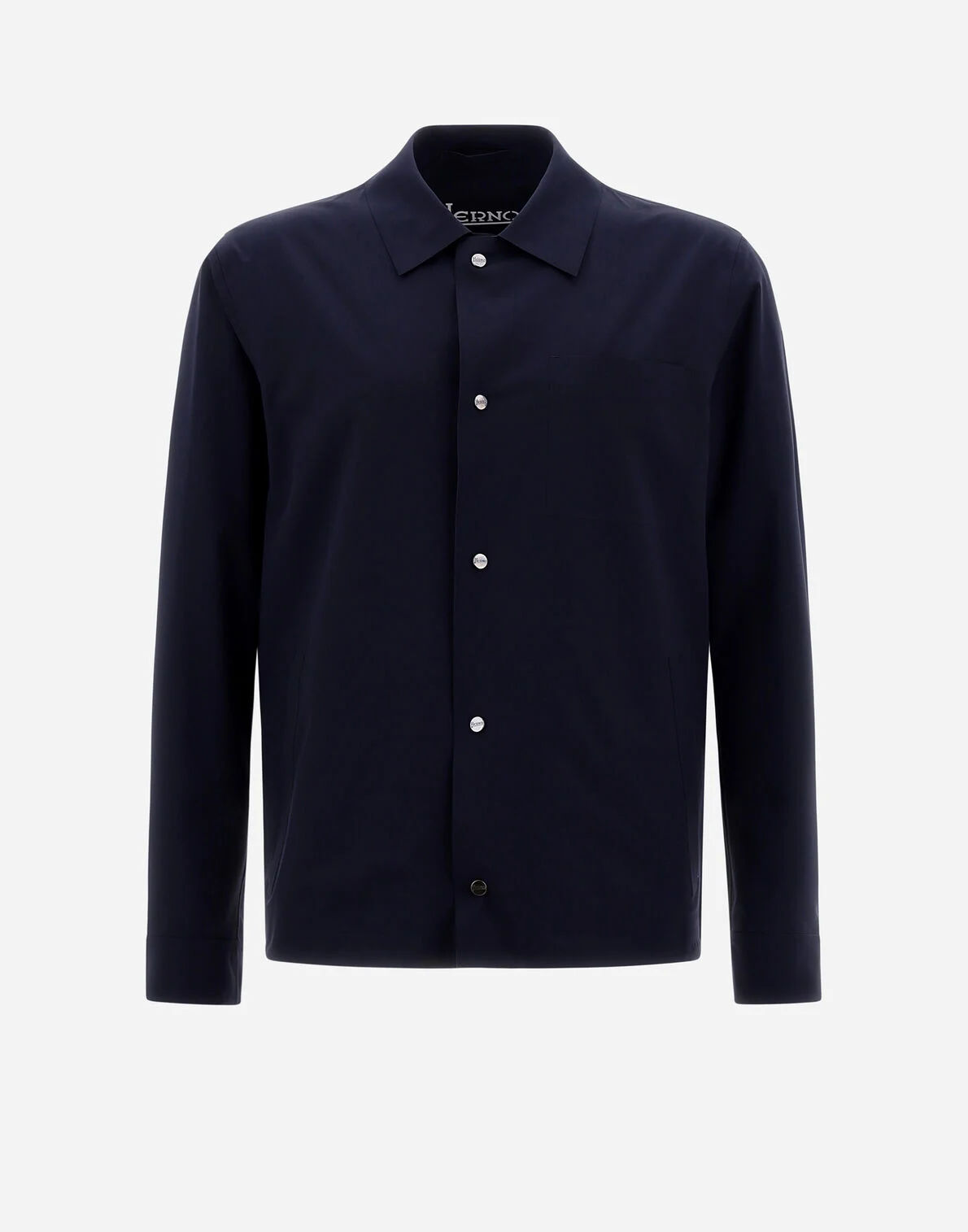 Men's shirt jacket in new wool cashmere - Navy blue