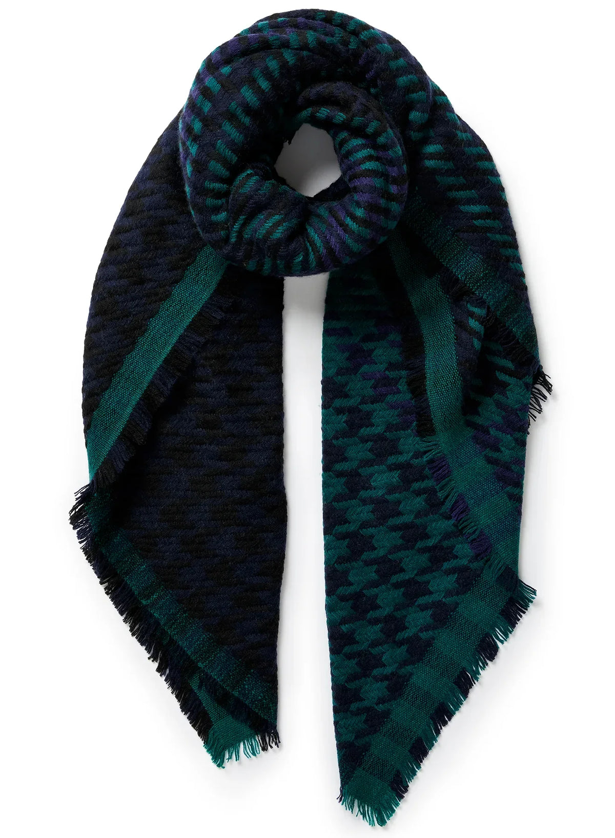 Jane carr houndstooth square in cashmere blend Scarves Jane