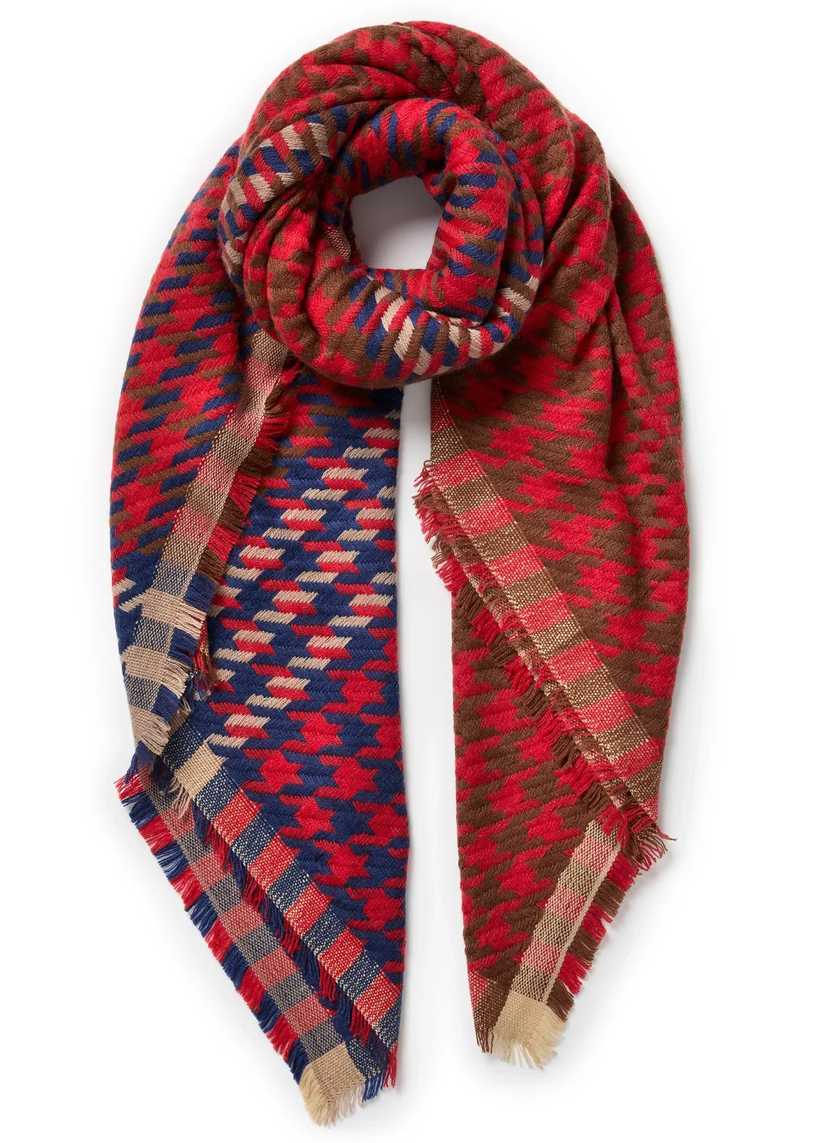Jane carr houndstooth square in cashmere blend Scarves Jane