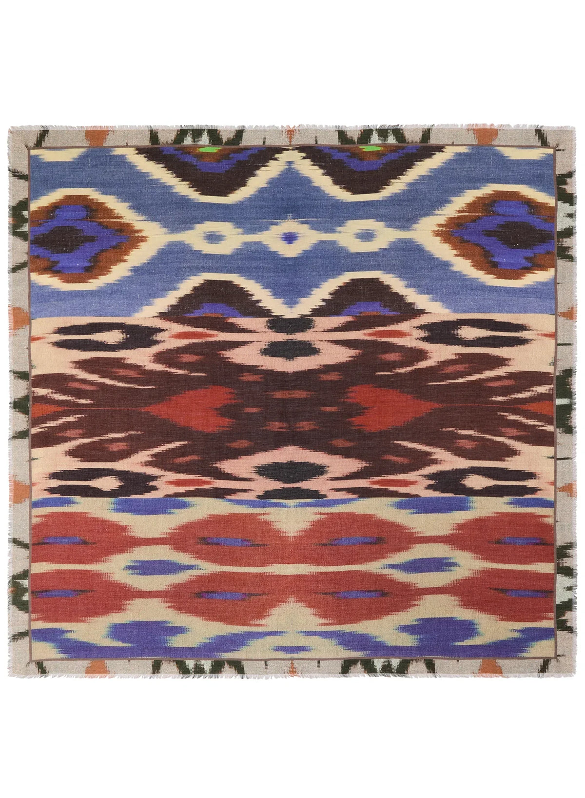Jane carr ikat square - ginger Scarves Jane Carr