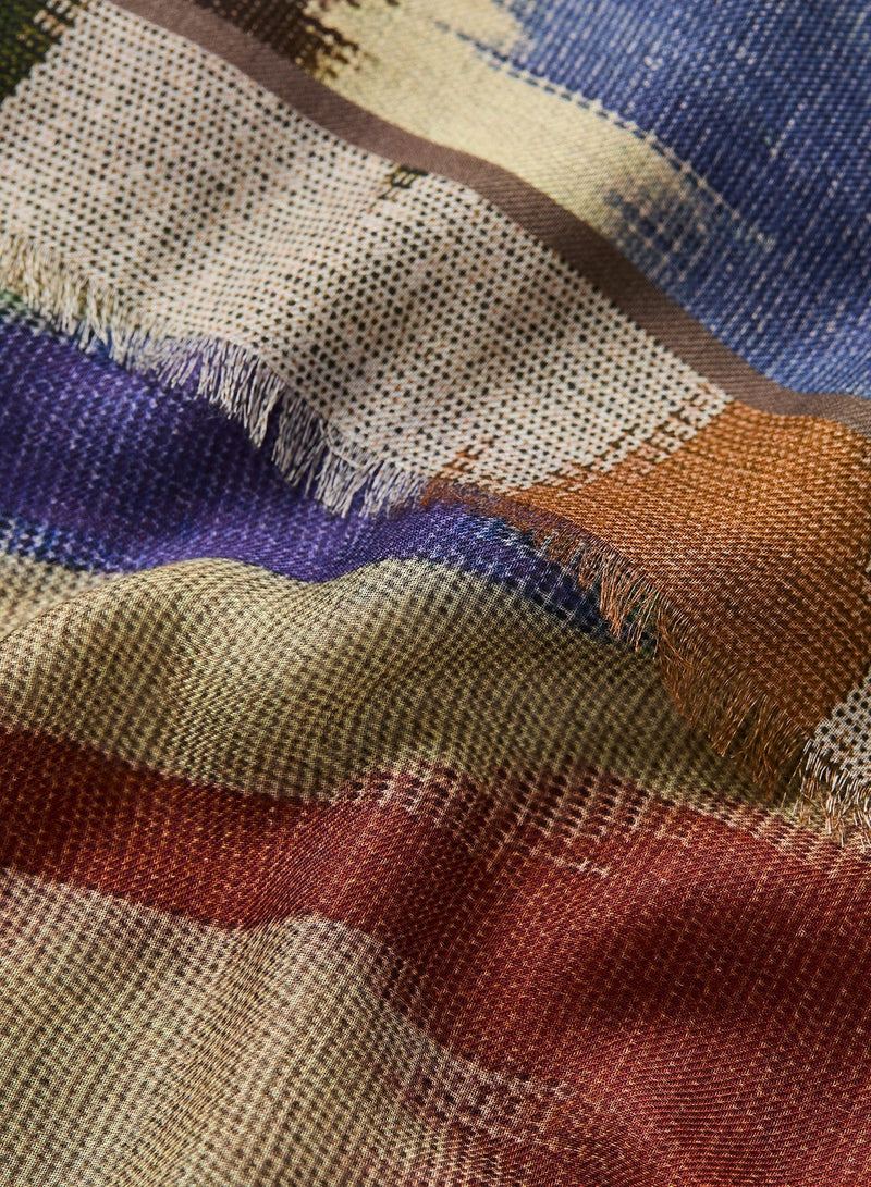 Jane carr ikat square - ginger Scarves Jane Carr