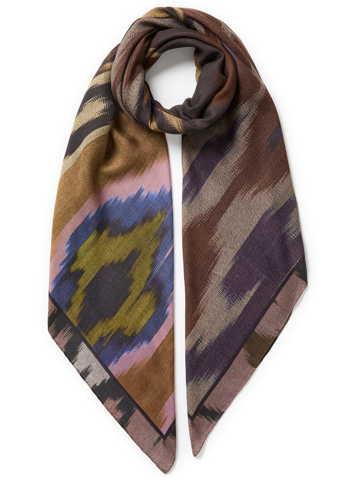 Jane carr ikat square - hunter Scarves Jane Carr