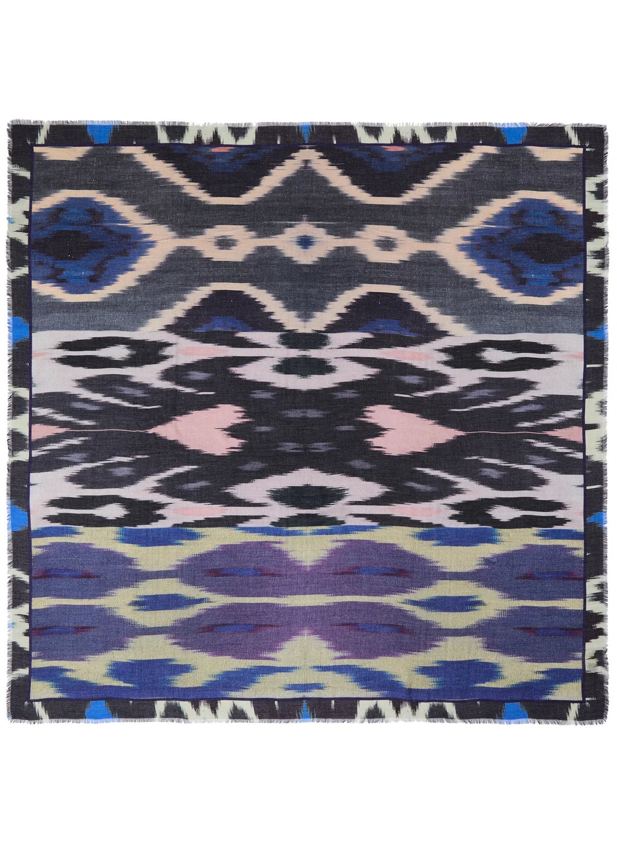 Jane carr ikat square - vintage indigo Scarves Jane Carr