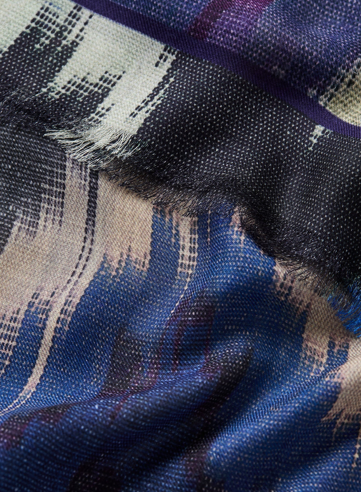 Jane carr ikat square - vintage indigo Scarves Jane Carr