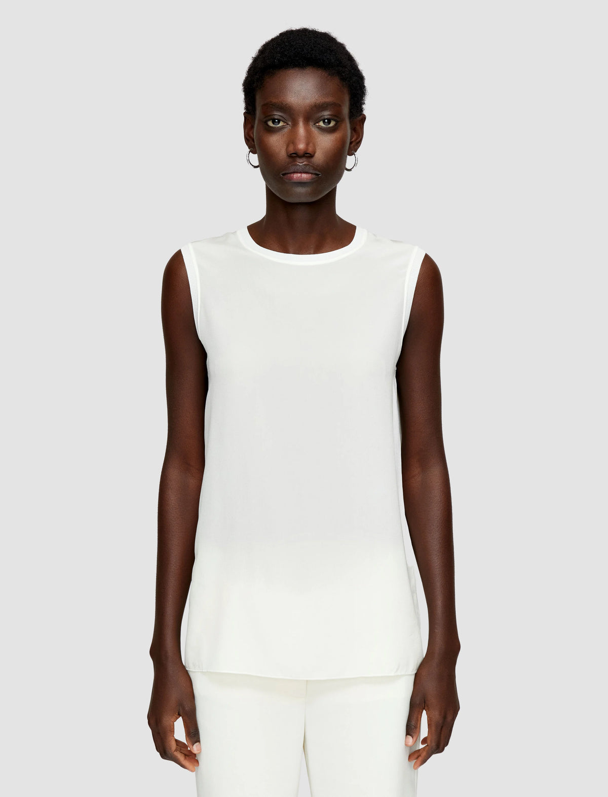 Joseph Bley crepe de soie silk blouse - ivory