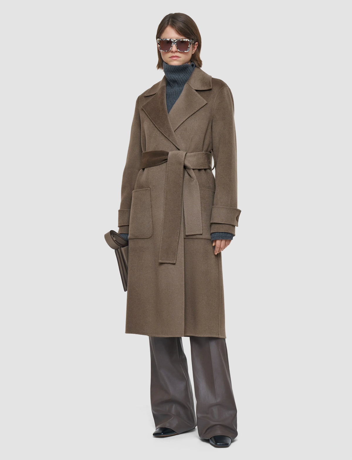Joseph arline double face cashmere coat mushroom Tailored