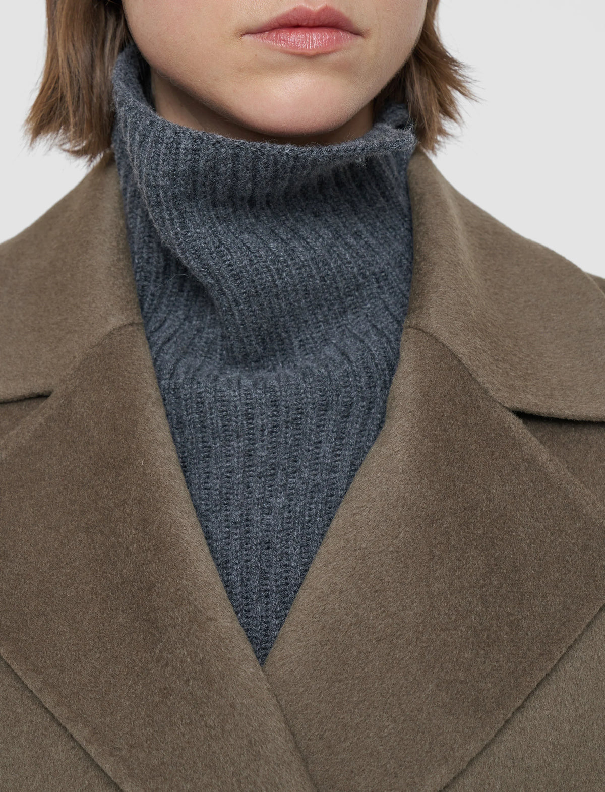 Joseph arline double face cashmere coat mushroom Tailored