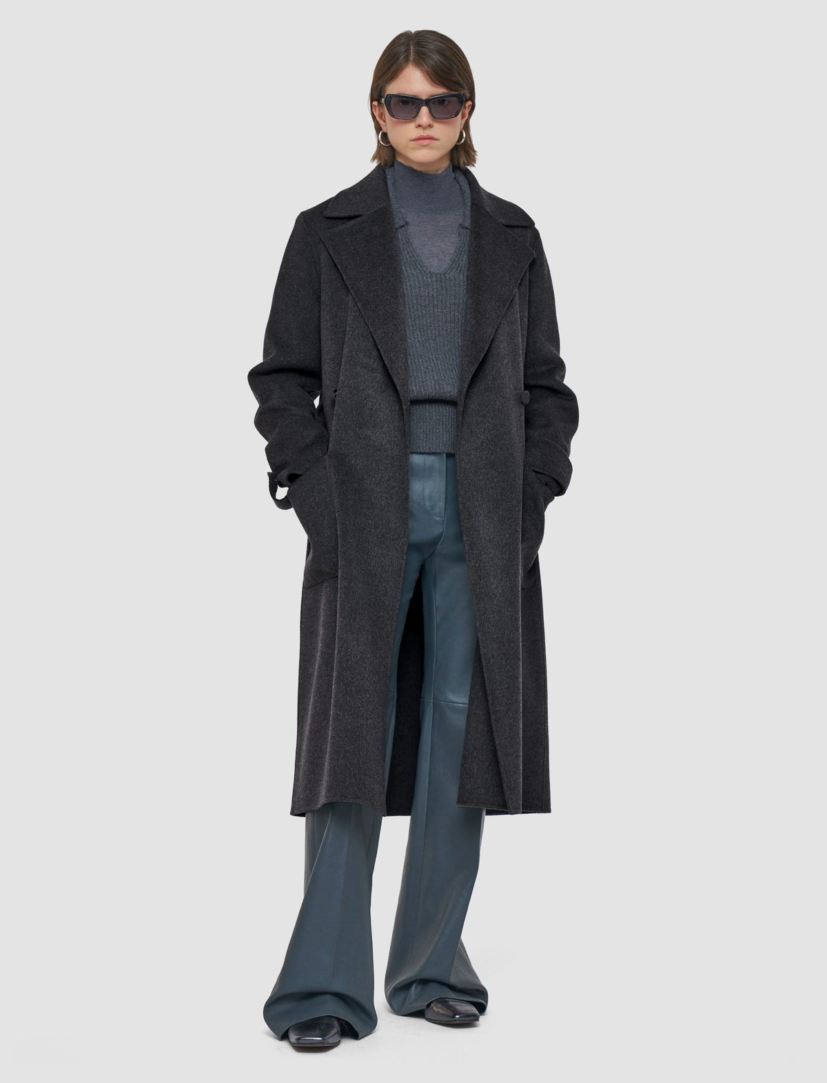 Joseph arline double face cashmere coat smoke Tailored
