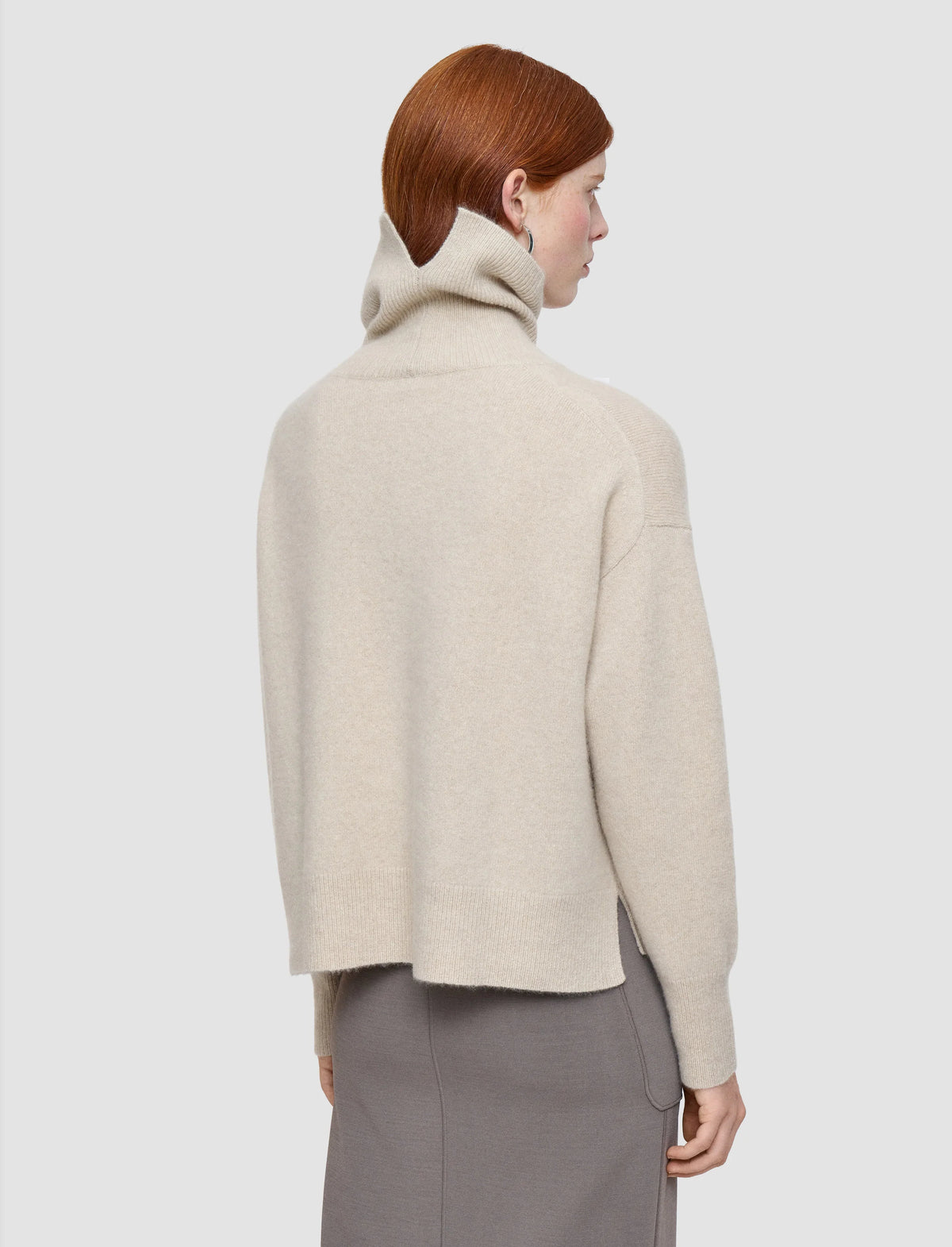 Joseph brushed cashmere high neck jumper affogato Cashmere